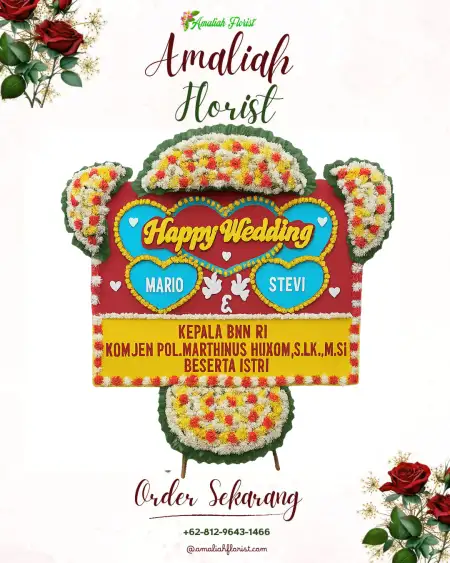 Papan Bunga Pernikahan Sarimulya